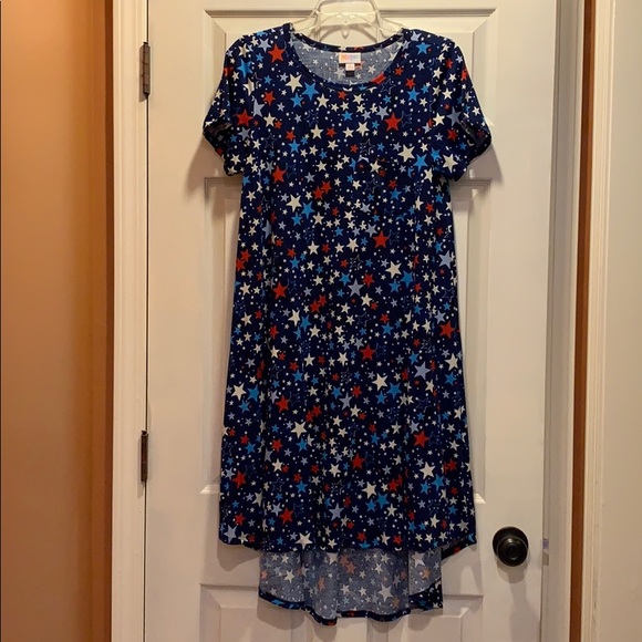 LuLaRoe Dresses & Skirts - LuLaRoe Americana Red, White & Blue Stars Carly